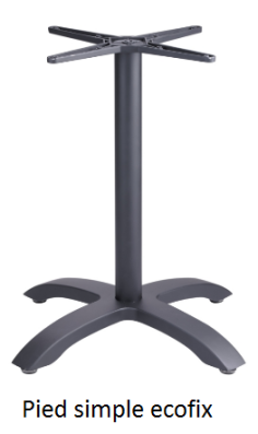 PIED ECOFIX SIMPLE NOIR -  NON RABATABLE - GROSFILLEX FRANCE