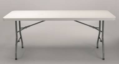 TABLE PLIANTE MALHER  BLC  L152 . L 75.5 . h 74. CM  -  RECEPTION Made in EU