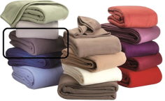 COUVERTURE POLAIRE 350GR CENDRES / SOURIS 1PERS.180 X220 DEKEN ***ESP***