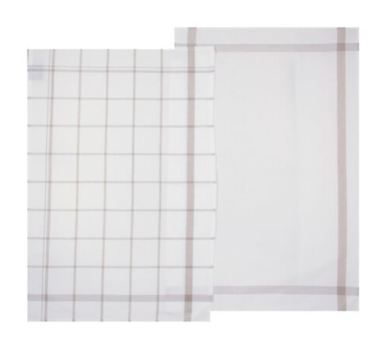 TORCHONS LOT DE 2 TRADI GRIS 100% COTON 45 x70cm - 146161B