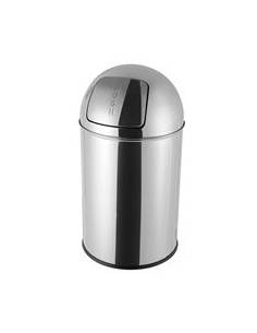 POUBELLE CUISINE 18L PUSH INOX KF + POUBELLE 5L + 12 CINTRES ANTIVOL
