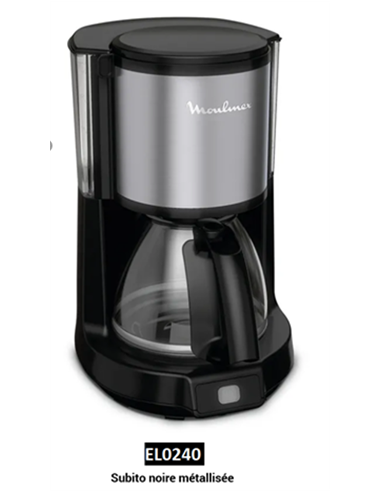 CAFETIERE ELECTRIQUE MOULINEX SUBITO INOX - VERSEUSE VERRE - FG370811 **ESP**