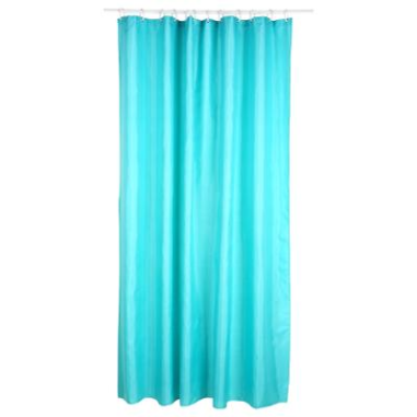 RIDEAU DE DOUCHE BLEU - POLYESTER - LAVABLE EN MACHINE