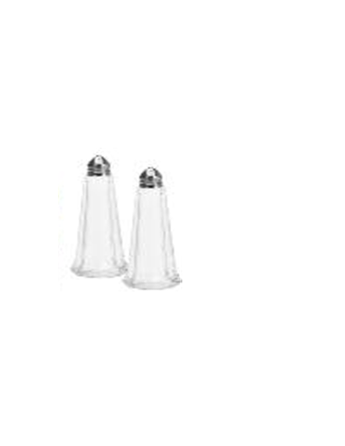 SET SALIERE ET POIVRIERE  EN VERRE BOUCHON INOX
