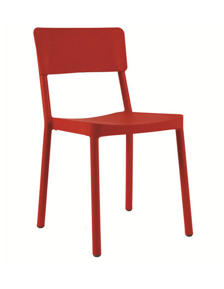 CHAISE   EMPILABLE LISBOA ROUGE   Made in EU