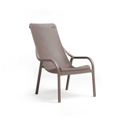 FAUTEUIL LOUNGE NET - TAUPE TORTORA - NARDI Made in EU