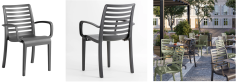 FAUTEUIL SLAT ANTHRACITE  GROSFILLEX FRANCE ESP**