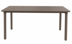 TABLE NOA COULEUR CHOCOLAT UNIS 160X90CM POLYPROPYLENE Made in EU *ARRET USINE*