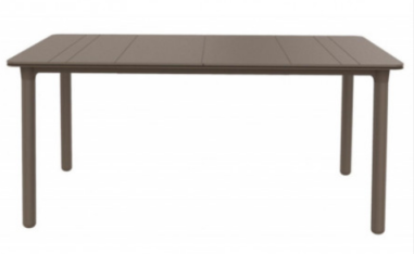 TABLE NOA COULEUR CHOCOLAT UNIS 160X90CM POLYPROPYLENE Made in EU *ARRET USINE*