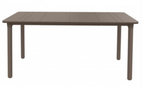 TABLE NOA COULEUR CHOCOLAT UNIS 160X90CM POLYPROPYLENE Made in EU *ARRET USINE*