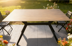 TABLE HERCULE CERAMIK EFFET BOIS - 200x80CM