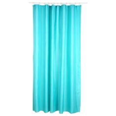 RIDEAU DE DOUCHE BLEU - POLYESTER - LAVABLE EN MACHINE