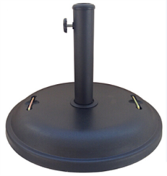 PIED DE PARASOL NOIR AVEC POIGNEE CIMENT 25 KG TUBE 3.7 A 5.2 CM **PROMOTION**
