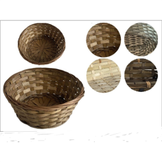CORBEILLE PAIN BAMBOU TRESSE  RONDE  Ø20 H8.5CM PREMIER PRIX **ESP**