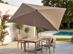 PARASOL 1.8X1.45M TAUPE POLYESTER 160gr/m²  4 BALEINES **CSP**