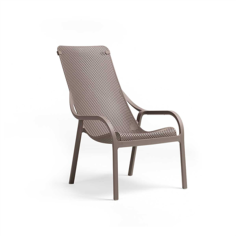 FAUTEUIL LOUNGE NET - TAUPE TORTORA - NARDI Made in EU
