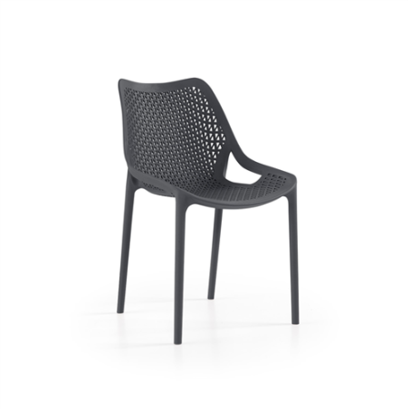 CHAISE OXY ANTHRACITE- POLYPRO -FIBRE VERRE EMPIL Made in EU