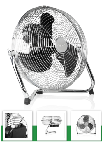 VENTILATEUR METAL TRISTAR DIAM - 30CM - ANGLE REGLABLE 130°