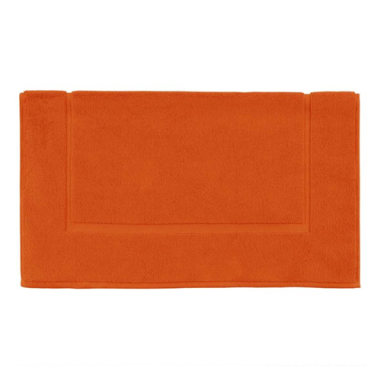 TAPIS DE BAIN ORANGE 700 GR/M² 100% COTON 50 X70 CM Made in EU