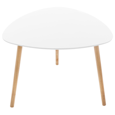 TABLE BASSE CAFE BLANC L. 60 X P. 60 X H. 45 CM **ARRET USINE**