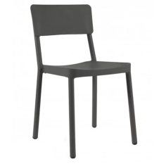 CHAISE   EMPILABLE LISBOA ANTHRACITE Made in EU - PROMO