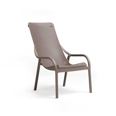 FAUTEUIL LOUNGE NET - TAUPE TORTORA - NARDI Made in EU