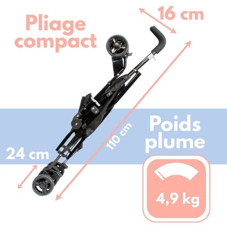 POUSSETTE CANNE AVEC CANOPY POUR ENFANT