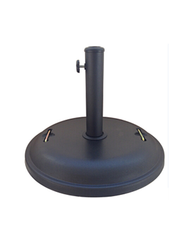 PIED DE PARASOL NOIR AVEC POIGNEE CIMENT 25 KG TUBE 3.7 A 5.2 CM **PROMOTION**