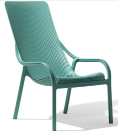 FAUTEUIL LOUNGE NET -  SALICE BLEU - NARDI Made in EU