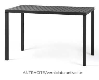 TABLE CUBE 120X70 CM NARDI - ANTHRACITE  Made in EU