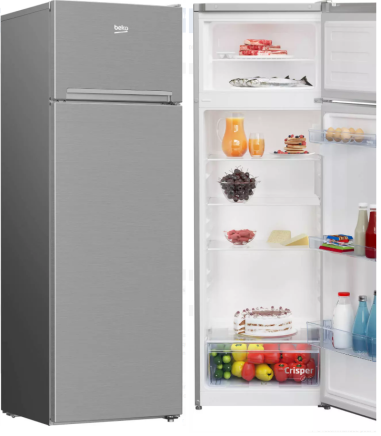 REFRIGERATEUR CONGEL. SILVER BEKO H160 CM -250L 204L+46L