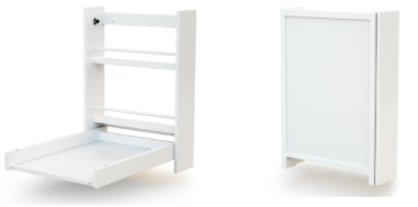 TABLE A LANGER MURALE BLANC FRONTALE