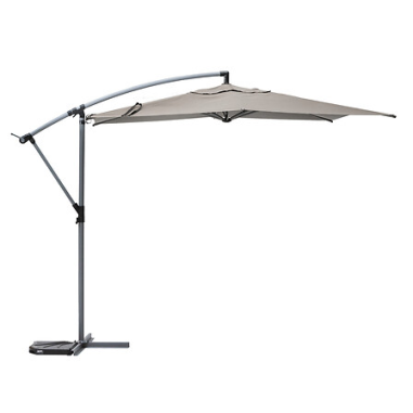 PARASOL DEPORTÉ  TAUPE  JANERO 3 M DIAM  AVEC  MANIVELLE- 6 BALEINES **RUPTURE**