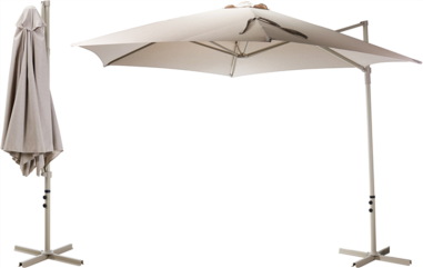 PARASOL DEPORTE PUSH UP BEIGE 3M DIAM 6 BALEINES **RUPTURE**