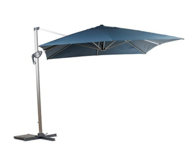 PARASOL DEPORTE 4 X 3 M - TOILE BLEU - MAT ALU - 165058I **RUPTURE**