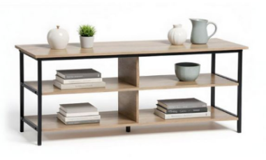 TABLE BASSE BOIS/METAL 100X40X45 CM
