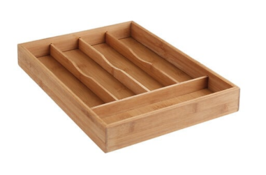 RANGE COUVERTS 5 CASES BOIS BAMBOU