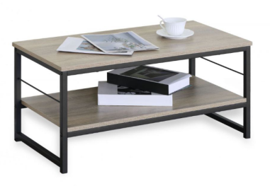 TABLE BASSE BOIS/METAL 80X40X38 CM
