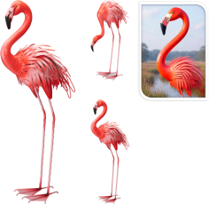 FLAMENT ROSE METAL DECORATION EXTERIEUR ASSORTIMENT
