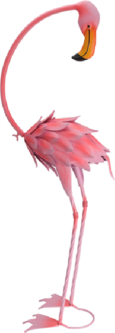 FLAMENT ROSE METAL DECORATION EXTERIEUR