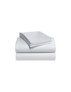 DRAP PLAT  LIT 140/160 CM  BLANC POLY/COTON "WOOD" 240X310