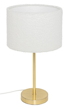 LAMPE DROITE TINA 49CM BOUCLETTE - PIED OR - 202673