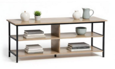 TABLE BASSE BOIS/METAL 100X40X45 CM