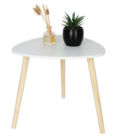 TABLE BASSE CAFE BLANC L. 48 X P. 48 X H. 46 CM