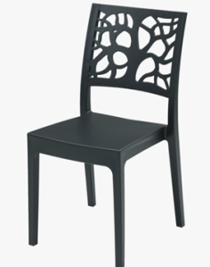 CHAISE TINA ANTHRACITE  dont 0.40€ ttc éco mob