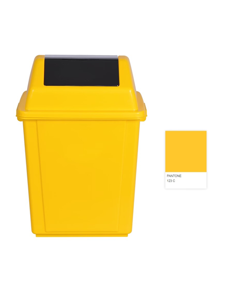 POUBELLE  JAUNE   ABATTANT   20 LITRES  IRIS
