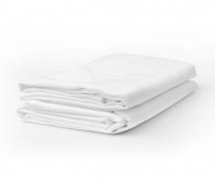 DRAP PLAT  LIT 70/80/90 X 190 BLANC POLY/COTON  160X 290 CM **ESP**