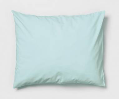 TAIE D'OREILLER PORTE FEUILLE 50 X 75 VERTE RABAT 15 CM