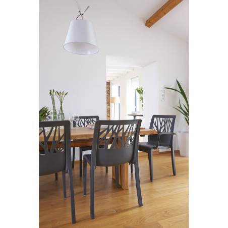 CHAISE VEGETAL ANTHRACITE  GROSFILLEX FRANCE