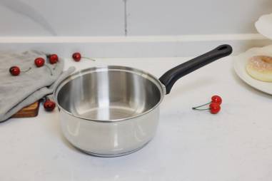 CASSEROLE ACIER INOX DIAM 16 - TOUS FEUX